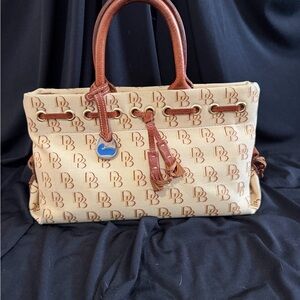 Dooney & Bourke Tan and Brown Satchel